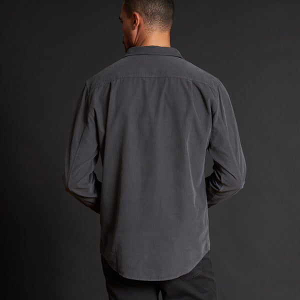 Mens Nobel Fine Wale Cord Shirt MWTP0011 Blue Dusk