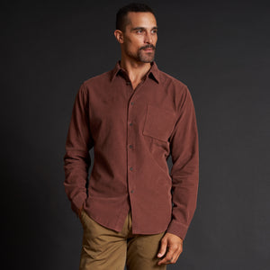 Mens Nobel Fine Wale Cord Shirt MWTP0011 Cordovan