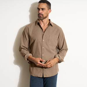 Mens Nobel Fine Wale Cord Shirt MWTP0011 Sparrow