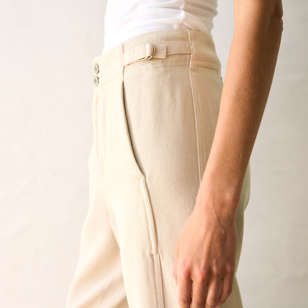 Womens Odell Drape Denim Twill Pant WWPT0006 Bone