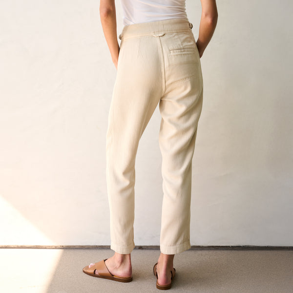 Womens Odell Drape Denim Twill Pant WWPT0006 Bone