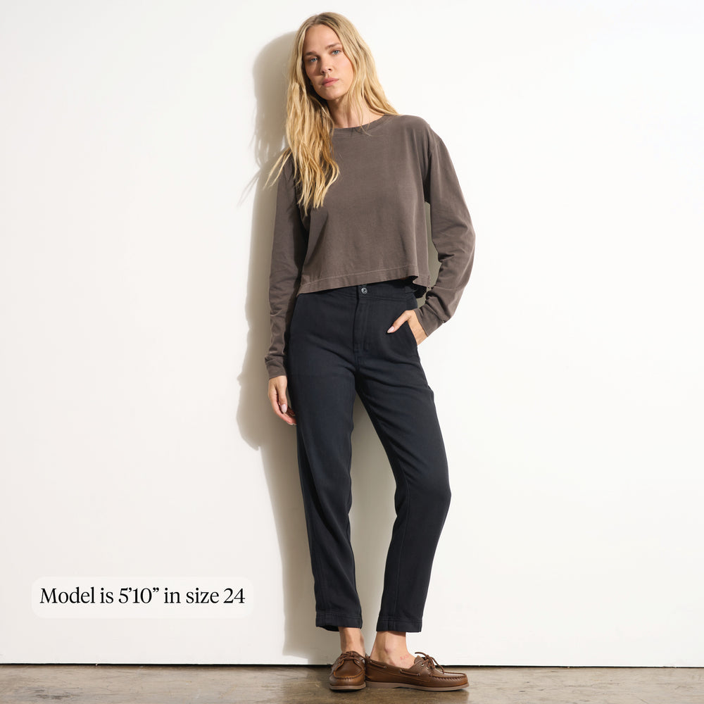 Womens Odell Drape Denim Twill Pant WWPT0006 Washed Black