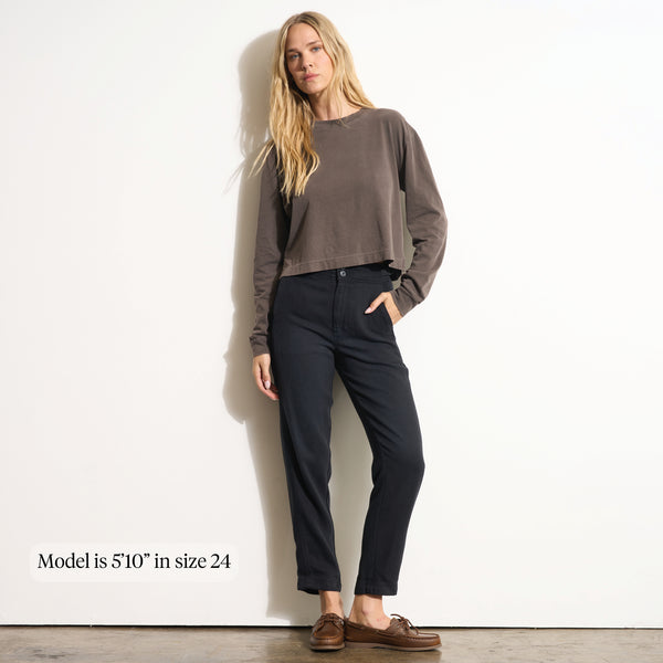 Womens Odell Drape Denim Twill Pant WWPT0006 Washed Black