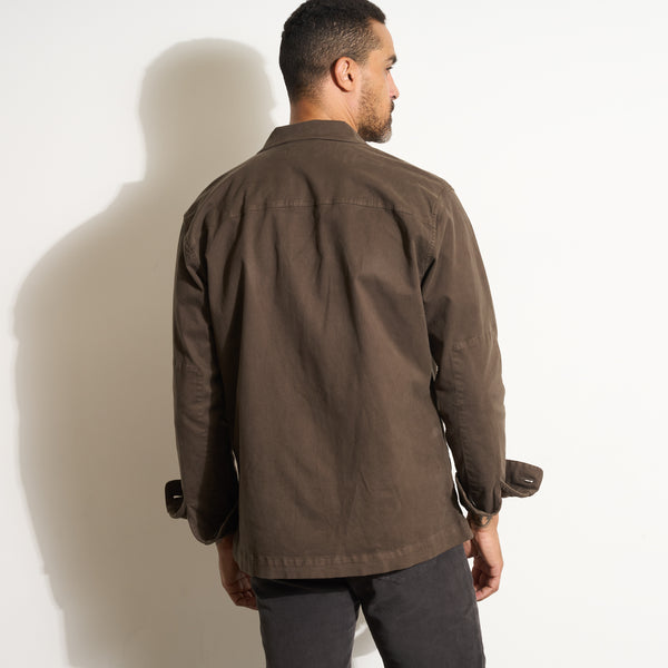 Mens Odessa Mid-Century Twill Field Jacket MWOW0010 Hickory