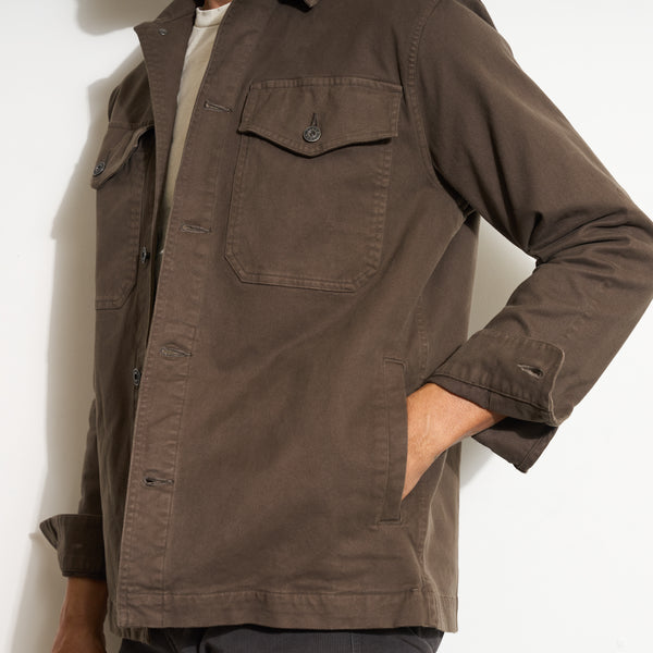 Mens Odessa Mid-Century Twill Field Jacket MWOW0010 Hickory