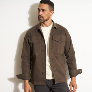 Mens Odessa Mid-Century Twill Field Jacket MWOW0010 Hickory
