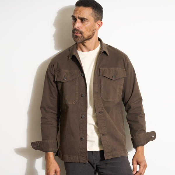 Mens Odessa Mid-Century Twill Field Jacket MWOW0010 Hickory