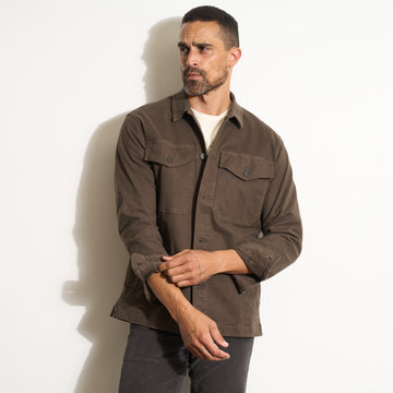 Mens Odessa Mid-Century Twill Field Jacket MWOW0010 Hickory