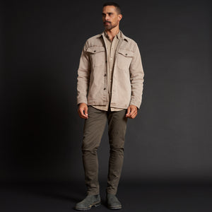 Mens Odessa Mid-Century Twill Field Jacket MWOW0010 Stone