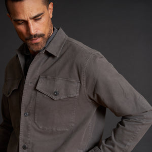 Mens Odessa Mid-Century Twill Field Jacket MWOW0010 Faded Black
