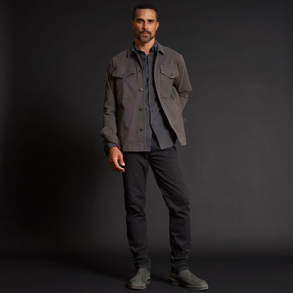 Mens Odessa Mid-Century Twill Field Jacket MWOW0010 Faded Black
