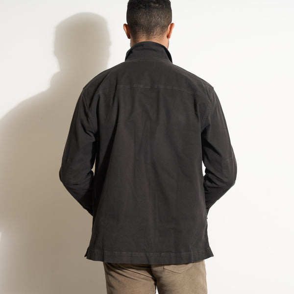 Mens Odessa Mid-Century Twill Field Jacket MWOW0010 Washed Black