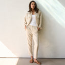 Womens Odell Drape Denim Twill Pant WWPT0006 Bone