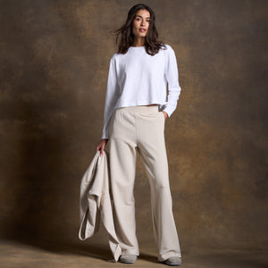 Womens Jenny Wide-Leg Terry Sweatpant WKLB0005 Oat