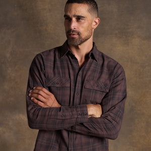 Mens Redding Long Sleeve Plaid Shirt MWTP0006 Mountain Ridge Plaid