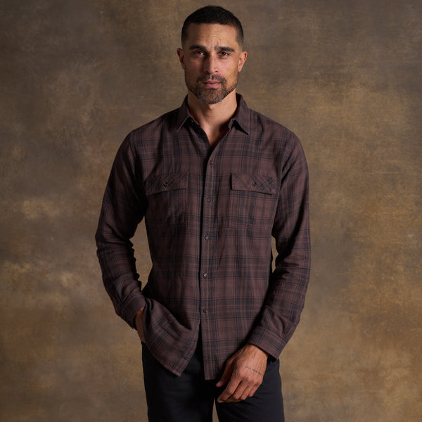 Mens Redding Long Sleeve Plaid Shirt MWTP0006 Mountain Ridge Plaid