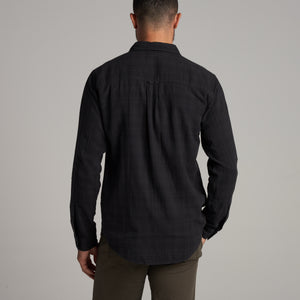 Mens Redding Long Sleeve Plaid Shirt MWTP0006 Blackout Plaid