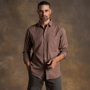Mens Ross Heritage Twill Shirt MWTP0015 Red Rock