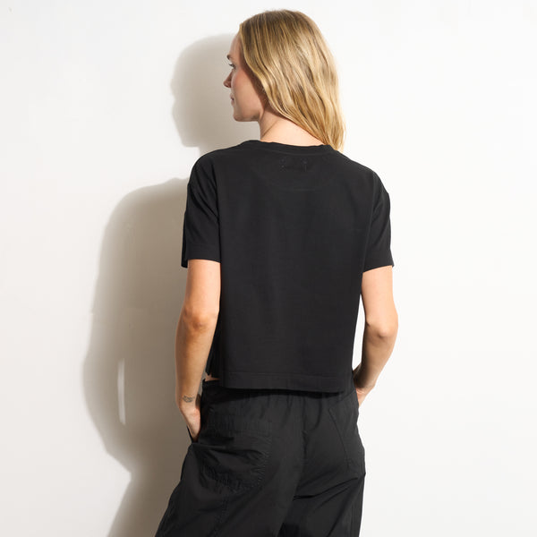 Womens Reagan Short Sleeve Boyfriend Tee WKTP0028 Black