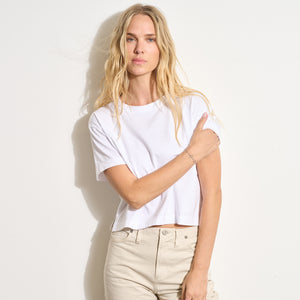 Womens Reagan Short Sleeve Boyfriend Tee WKTP0028 White