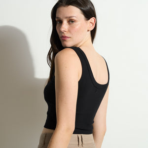 Womens Reese Contour Crop Tank WKTP0019 Black