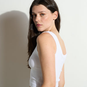 Womens Reese Contour Crop Tank WKTP0019 White