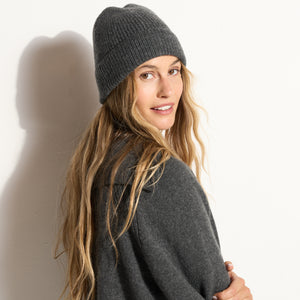 Womens River Knitt Cuff Beanie AWHA0005 Faded Black O S