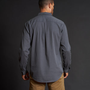 Mens Ross Heritage Twill Shirt MWTP0015 Blue Dusk