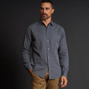 Mens Ross Heritage Twill Shirt MWTP0015 Blue Dusk