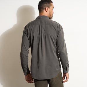 Mens Ross Heritage Twill Shirt MWTP0015 Faded Black