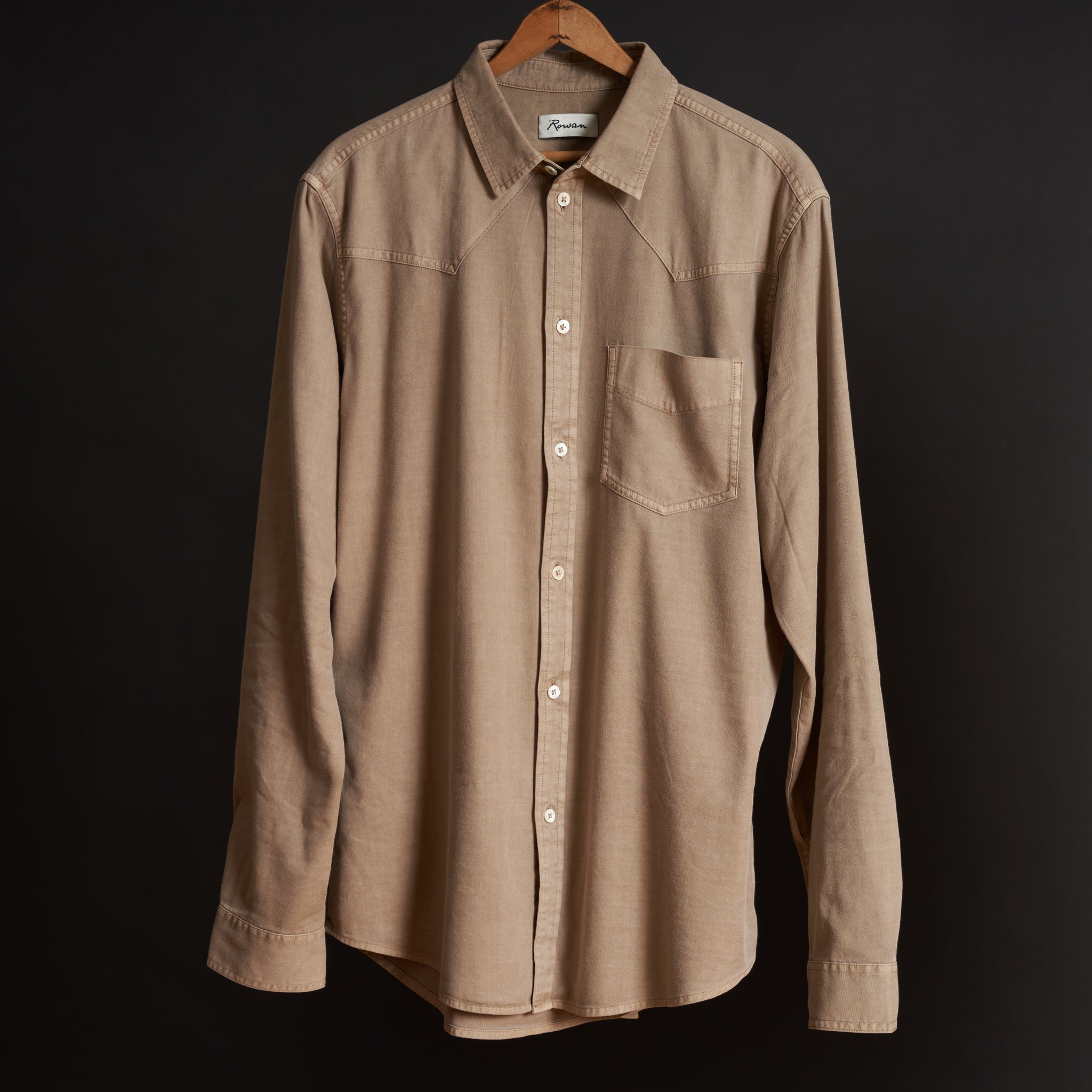 Ross Heritage Twill Shirt, MWTP0015 / Stone / XL