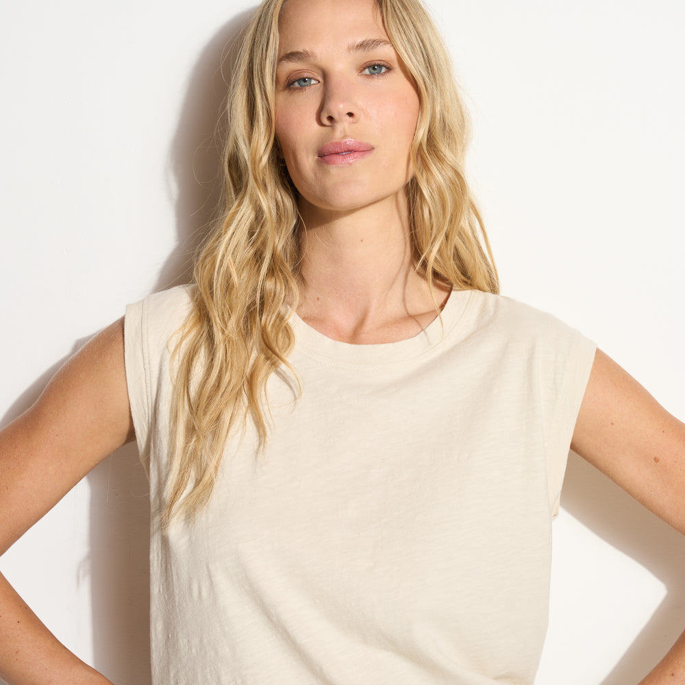 Womens Savannah Muscle Tank WKTP0009 Bone