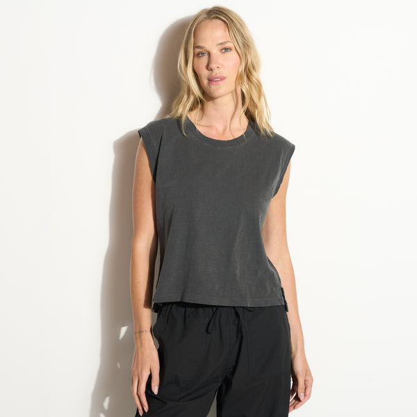 Womens Savannah Muscle Tank WKTP0009 Faded Black