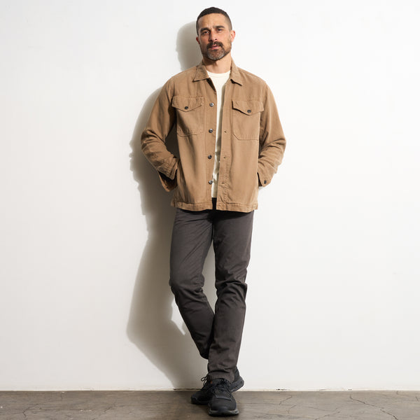 Mens San Angelo Draped Denim Twill Jacket MWOW0013 Drift