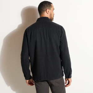 Mens San Angelo Draped Denim Twill Jacket MWOW0013 Washed Black