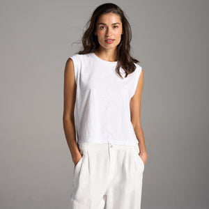Womens Savannah Muscle Tank WKTP0009 White