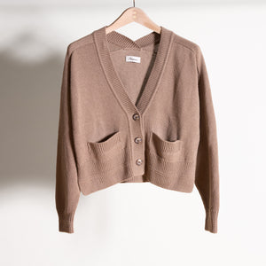 Womens Slope Cropped Cardigan WSCR0002 Stone