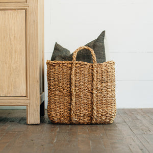 Home Square Seagrass Basket HFBA0004