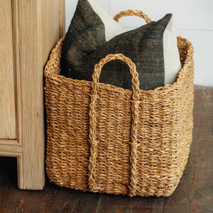 Home Square Seagrass Basket HFBA0004
