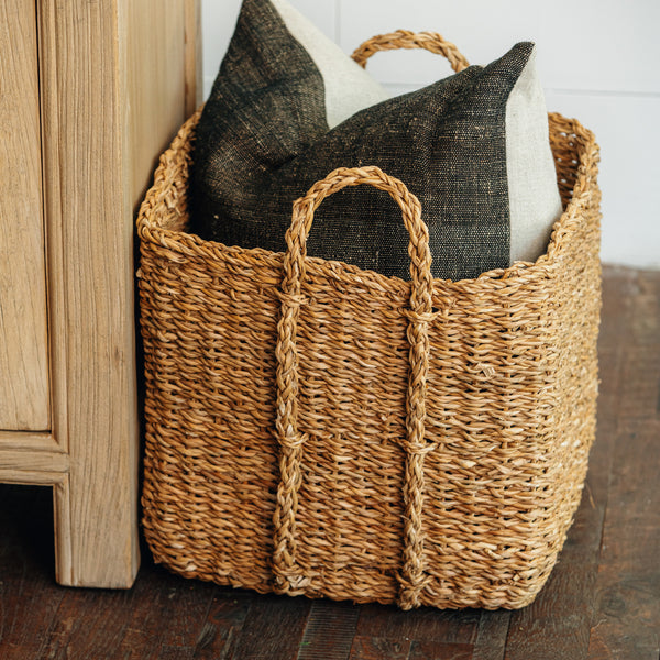 Home Square Seagrass Basket HFBA0004