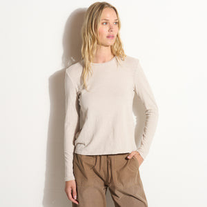 Womens Tyler Long Sleeve Slub Crew Neck Tee WKTP0023 Pedal