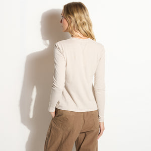 Womens Tyler Long Sleeve Slub Crew Neck Tee WKTP0023 Pedal