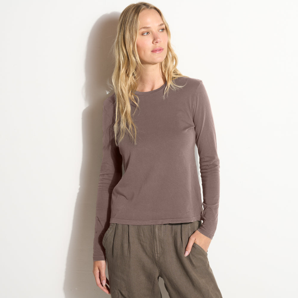 Womens Tyler Long Sleeve Crew Neck Tee WKTP0014 Red Rock