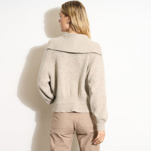 Womens Tullia Double Breasted Sweater Jacket WSJK0001 Oat Melange