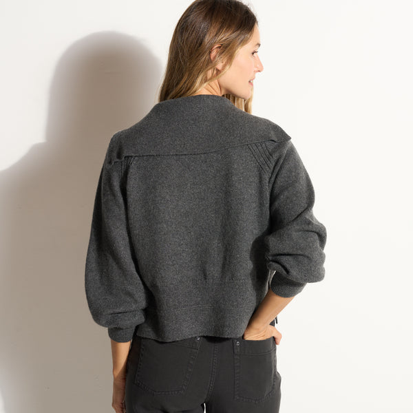 Womens Tullia Double Breasted Sweater Jacket WSJK0001 Faded Black