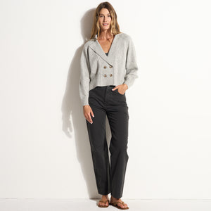 Womens Tullia Double Breasted Sweater Jacket WSJK0001 Fieldstone Melange