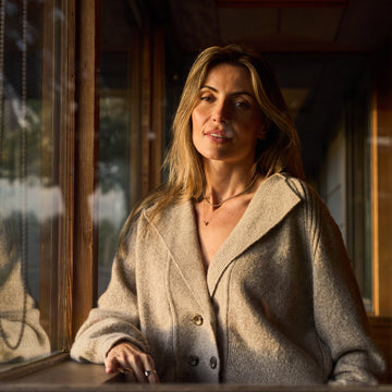 Womens Tullia Double Breasted Sweater Jacket WSJK0001 Oat Melange