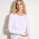 Womens Tyler Long Sleeve Crew Neck Tee WKTP0014 White