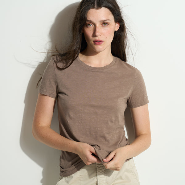 Womens Tyler Slub Tee WKTP0011 Fanshell Grey