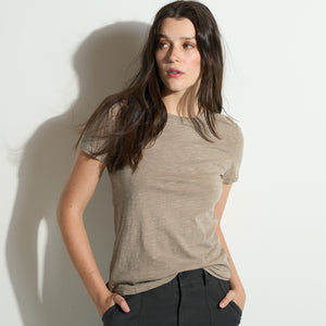 Womens Tyler Slub Tee WKTP0011 Stone